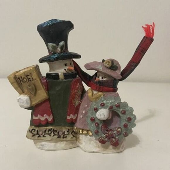 Kurt Adler Santa's World Snowtown Snow Preacher and His Wife Figurine J8772 - Picture 2 of 9